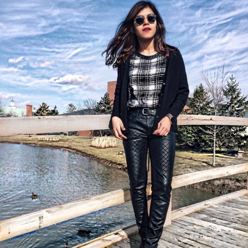 Plaid check top